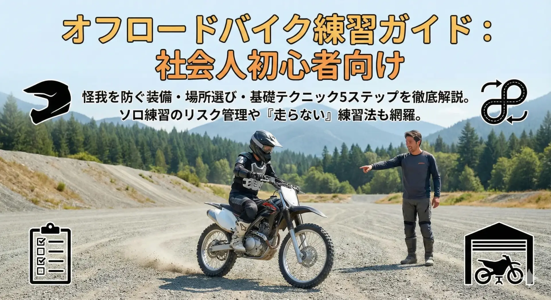オフロードバイク練習｜初心者が安全に上達する基礎5ステップと装備15選 